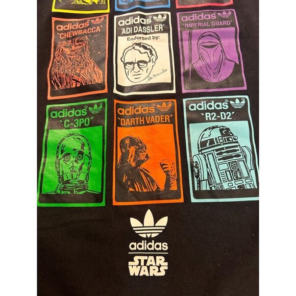 Adidas Star Wars Boba Fett R2 D2 ADI DASSLER Shirt Imperial Guard Size Medium - Picture 5 of 7